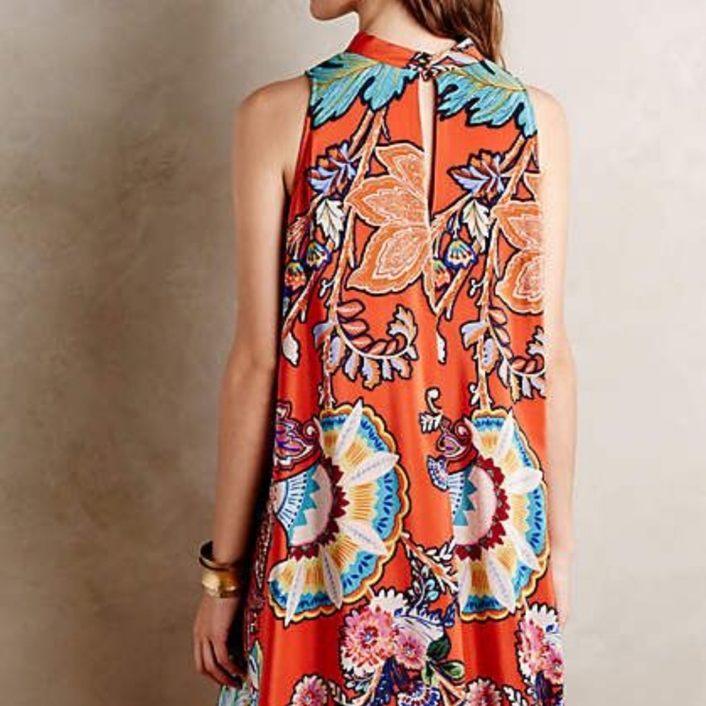 ANNTHROPOLOGIE Meave Larkhill Silk Dress